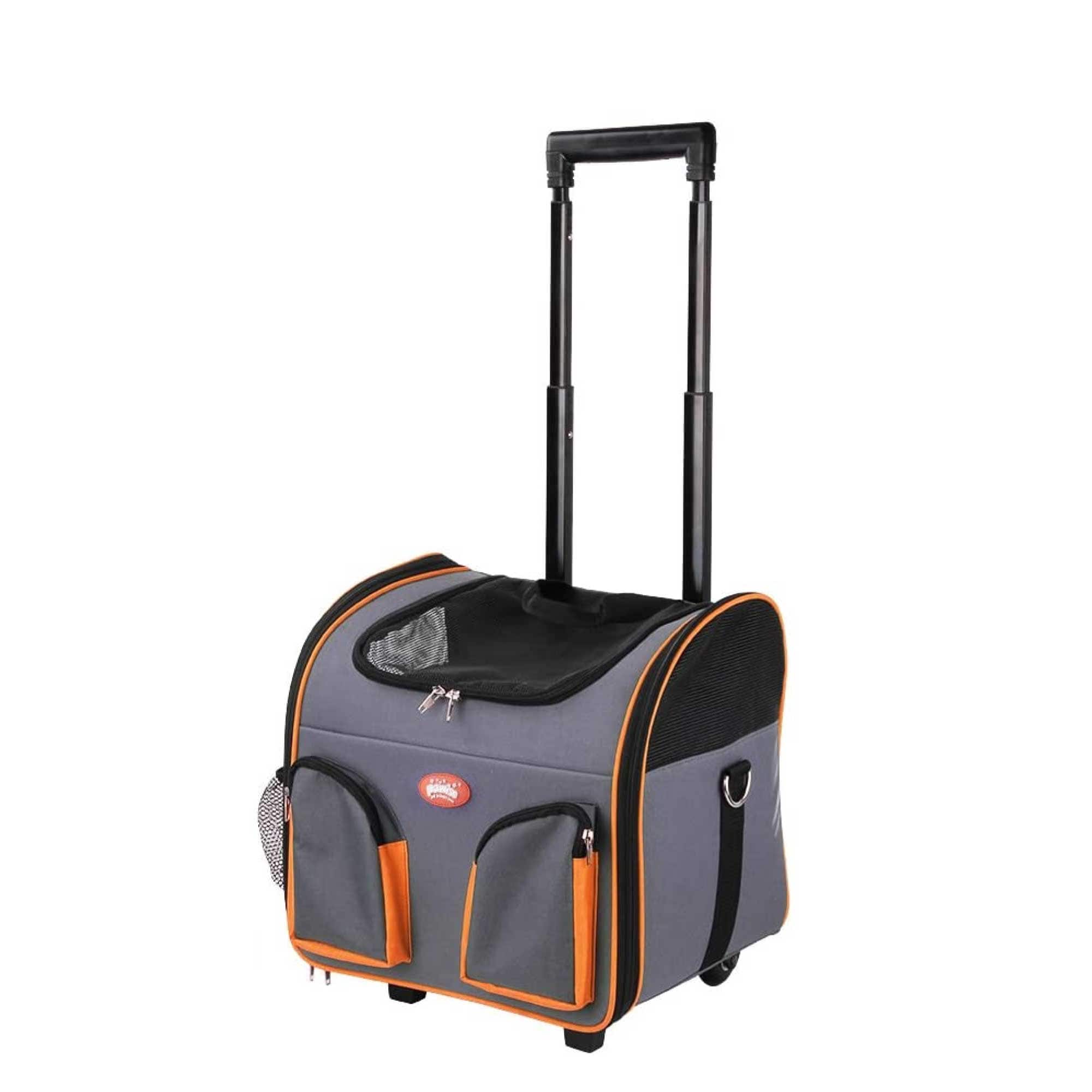 Spud Jax Petshop Pet Trolley Dog Cat Puppy Travel Wheeled Cart Portable Foldable Carrier Orange Pet Trolley Dog Cat Puppy Travel Wheeled Cart Portable Foldable Carrier Orange Pet Care