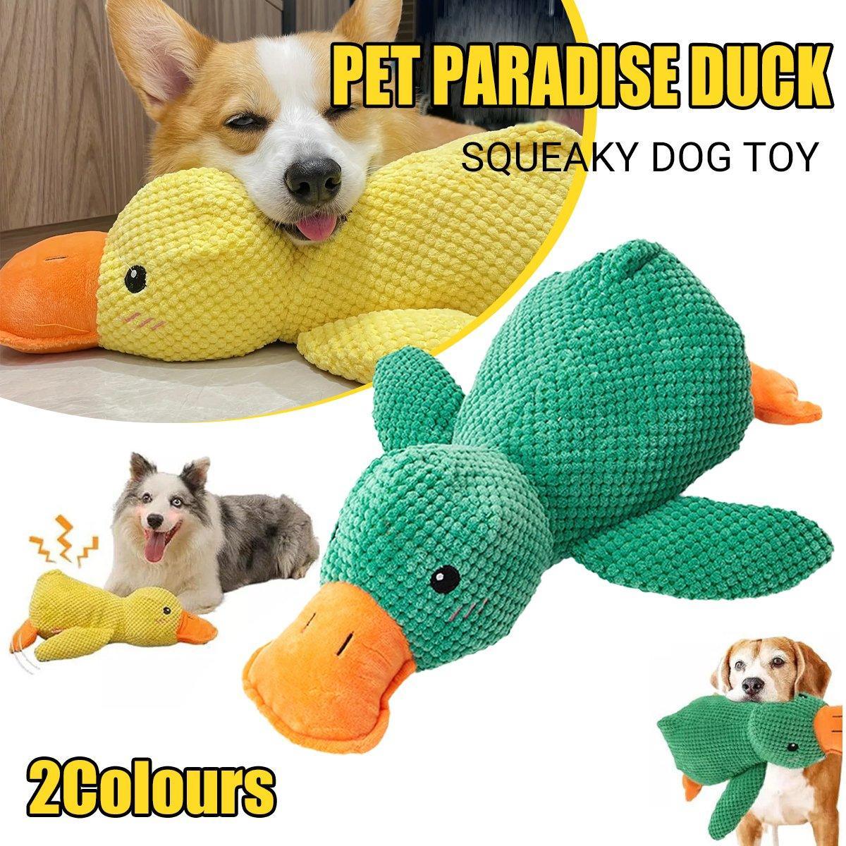 Spud Jax Petshop Plush Cartoon Duck Dog Toy Interactive Squeaky Pet Toy Durable Fun Chew Toy - Green Plush Cartoon Duck Dog Toy Interactive Squeaky Pet Toy Durable Fun Chew Toy - Green Pet Care > Dog Supplies > Dog Apparel