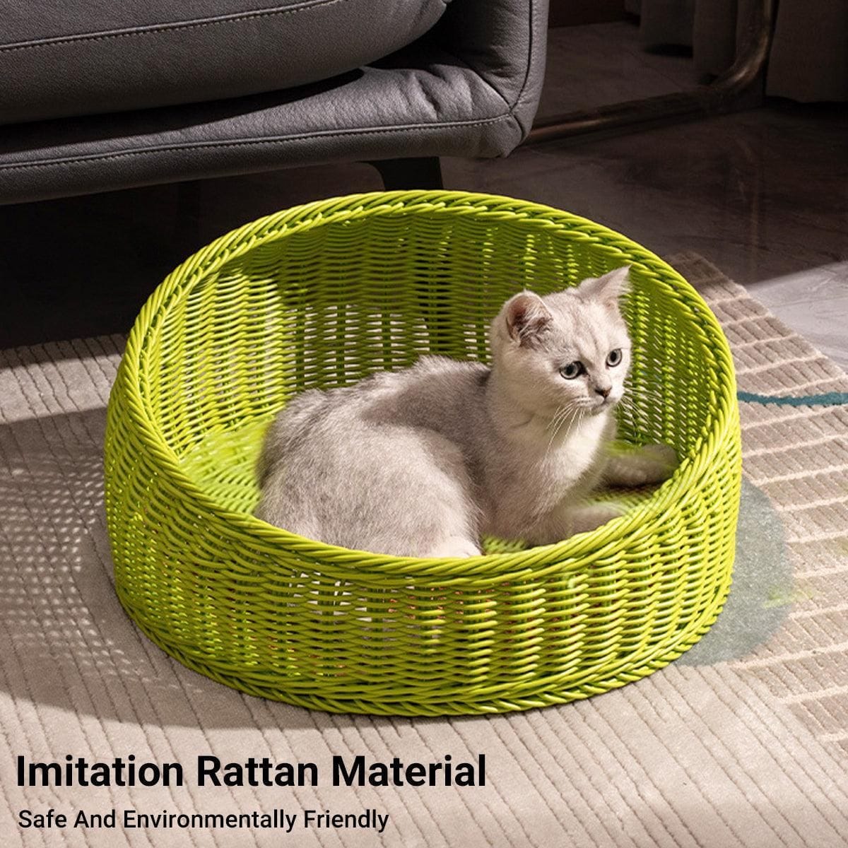 Spud Jax Petshop Rattan Cat Nest Four Seasons Open Cat House Summer Bed for Cats Pet Supplies - Coffee Rattan Cat Nest Four Seasons Open Cat House Summer Bed for Cats Pet Supplies - Coffee Pet Care > Cat Supplies > Cat Furniture