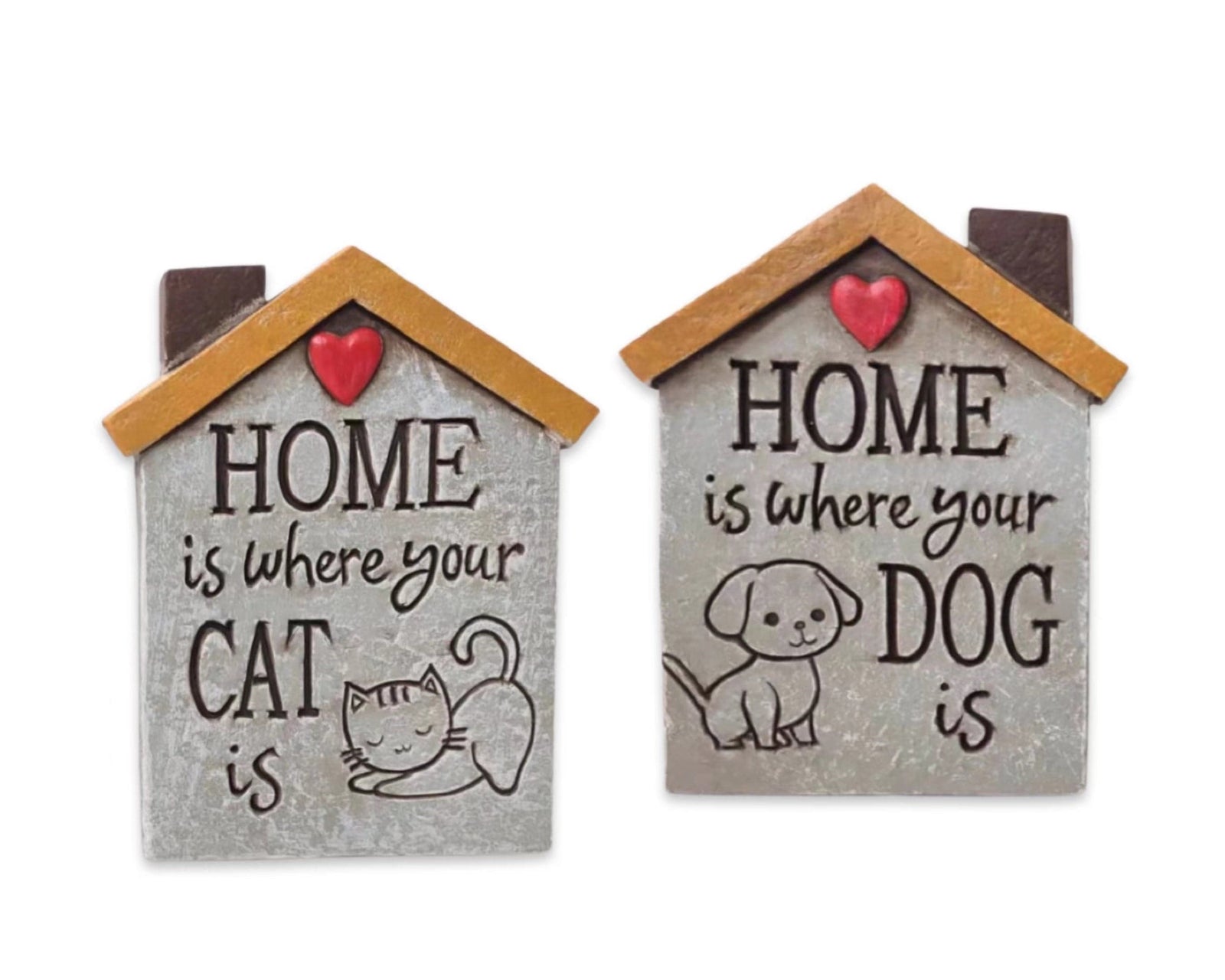 Spud Jax Petshop Set 2 Concrete Cat & Dog Homes Signage Assort Garden Statue 15cm Set 2 Concrete Cat & Dog Homes Signage Assort Garden Statue 15cm Pet Care > Cat Supplies > Cat Scratching Posts
