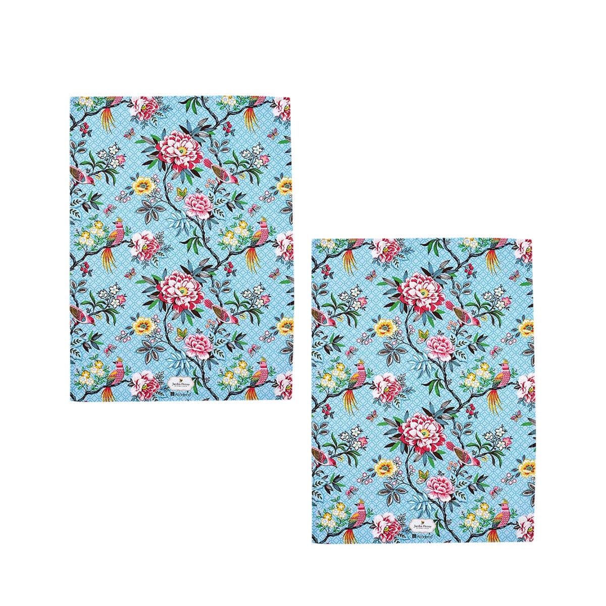 Spud Jax Petshop Set of 2 Jardin Peony Cotton Kitchen Tea Towels 50 x 70 cm Home & Garden > Kitchenware > Table Linen & Kitchen Towels