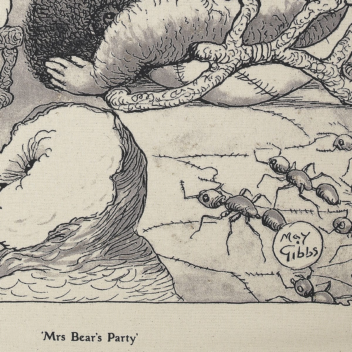 Spud Jax Petshop Set of 2 May Gibbs Mrs Bear's Party Cotton Heritage Tea Towels 50 x 70 cm Occasions > Christmas > Christmas Wreaths & Garlands