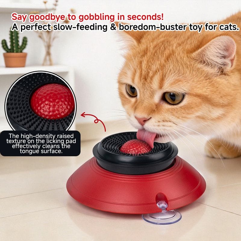 Spud Jax Petshop Slow Feeder Lick Bowl, Universal for Cats and Dogs, a Fun and Stimulating Feeding Tool - Red Slow Feeder Lick Bowl, Universal for Cats and Dogs, a Fun and Stimulating Feeding Tool - Red Pet Care > Dog Supplies > Dog Bowls, Feeders & Waterers