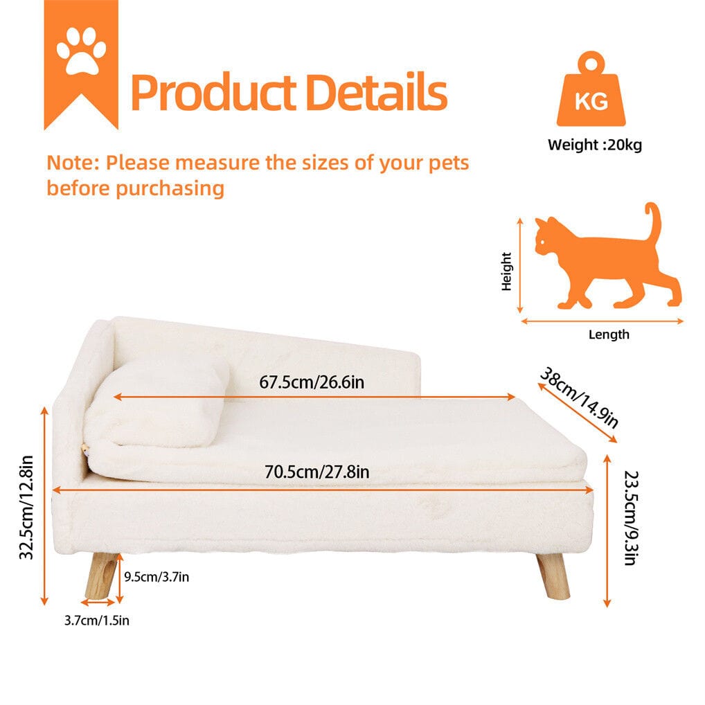 Spud Jax Petshop Small Raised Pet Sofa 70x40x39cm Waterproof Portable Dog Bed Small Raised Pet Sofa 70x40x39cm Waterproof Portable Dog Bed Pet Care > Dog Supplies > Dog Beds
