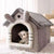 Spud Jax Petshop Soft Indoor Dog House & Bed, Washable Grey Soft Indoor Dog House & Bed, Washable Grey Pet Care > Cat Supplies > Cat Furniture