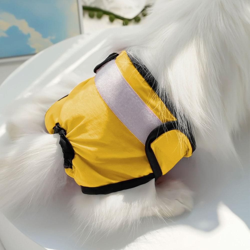 Spud Jax Petshop Washable Female Pet Nappy Diaper Dog Cat Physiological Pants Yellow - L Washable Female Pet Nappy Diaper Dog Cat Physiological Pants Yellow - L Pet Care > Dog Supplies > Dog Apparel