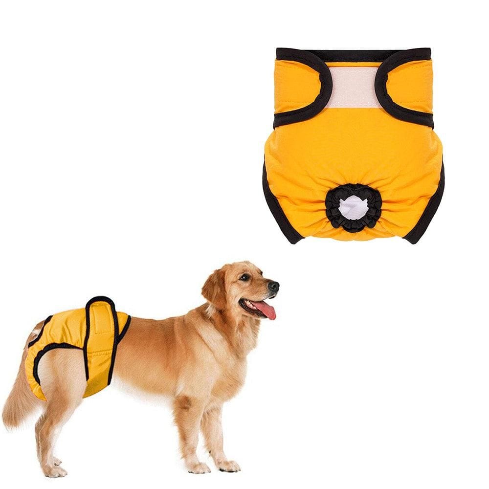 Spud Jax Petshop Washable Female Pet Nappy Diaper Dog Cat Physiological Pants Yellow - L Washable Female Pet Nappy Diaper Dog Cat Physiological Pants Yellow - L Pet Care > Dog Supplies > Dog Apparel