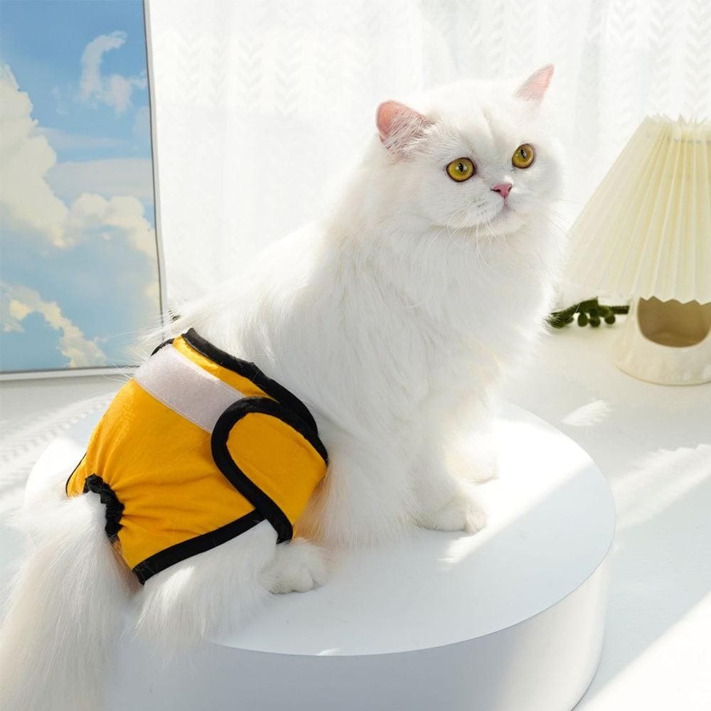 Spud Jax Petshop Washable Female Pet Nappy Diaper Dog Cat Physiological Pants Yellow - XL Washable Female Pet Nappy Diaper Dog Cat Physiological Pants Yellow - XL Pet Care > Dog Supplies > Dog Apparel