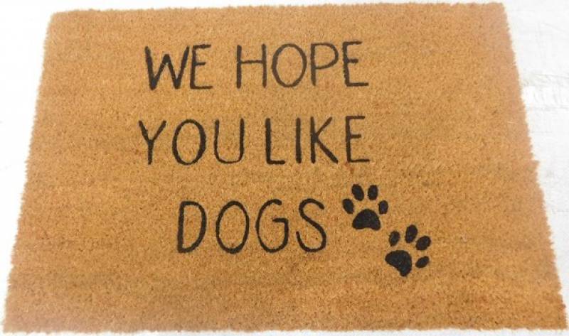 Spud Jax Petshop We Hope You Like Dogs Doormat 60x40cm We Hope You Like Dogs Doormat 60x40cm Pet Care > Dog Supplies > Dog Beds