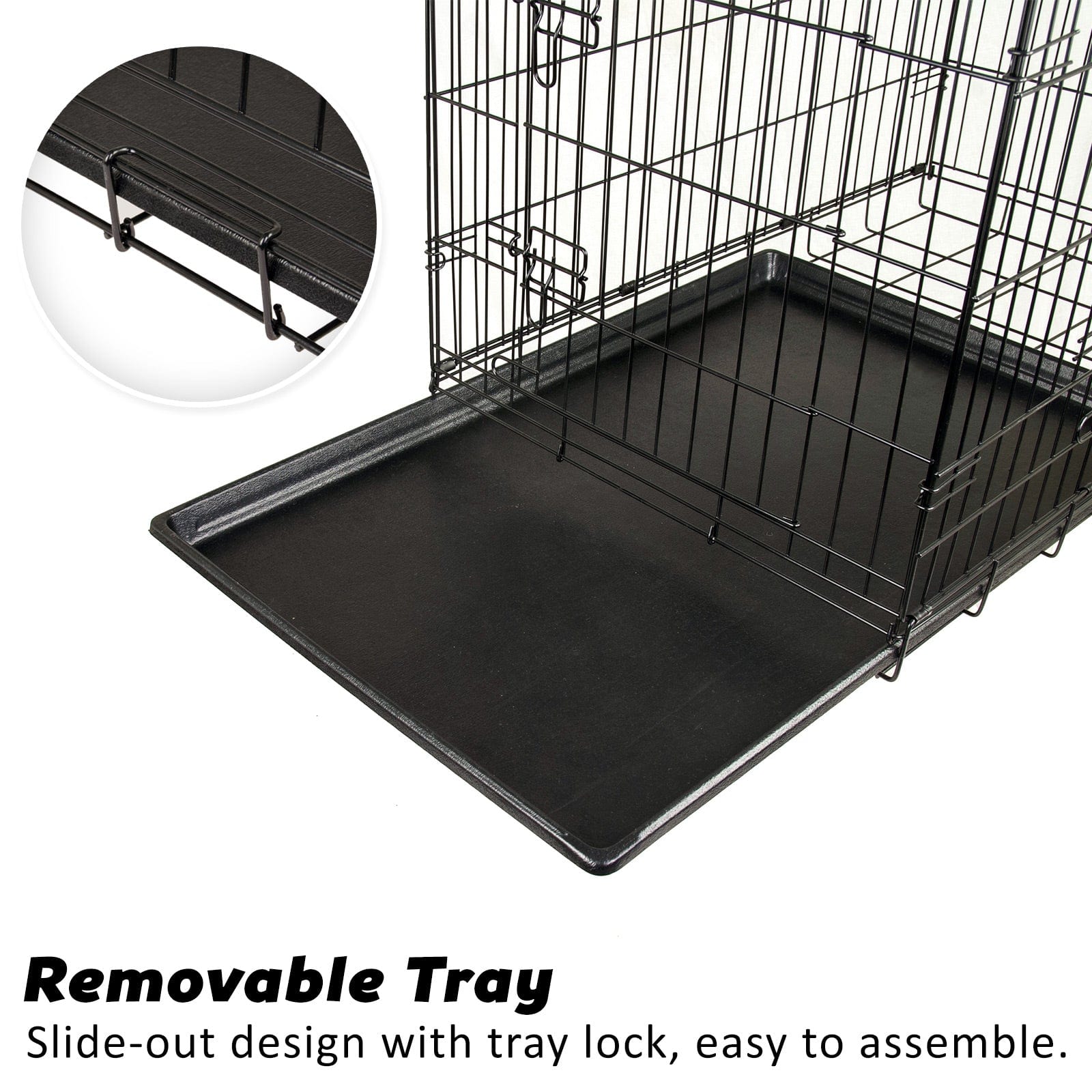 Spud Jax Petshop Wire Dog Cage Foldable Crate Kennel 30in with Tray + Cushion Mat Combo Pet Care > Dog Supplies