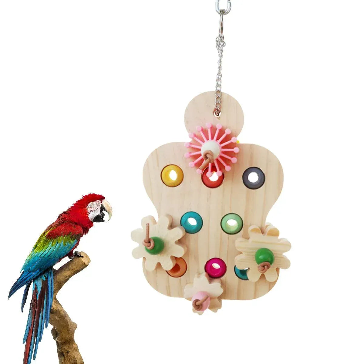 Spud Jax Petshop Wooden Parrot Toy Wooden Parrot Toy Pet Care > Bird > Bird Cage Accessories