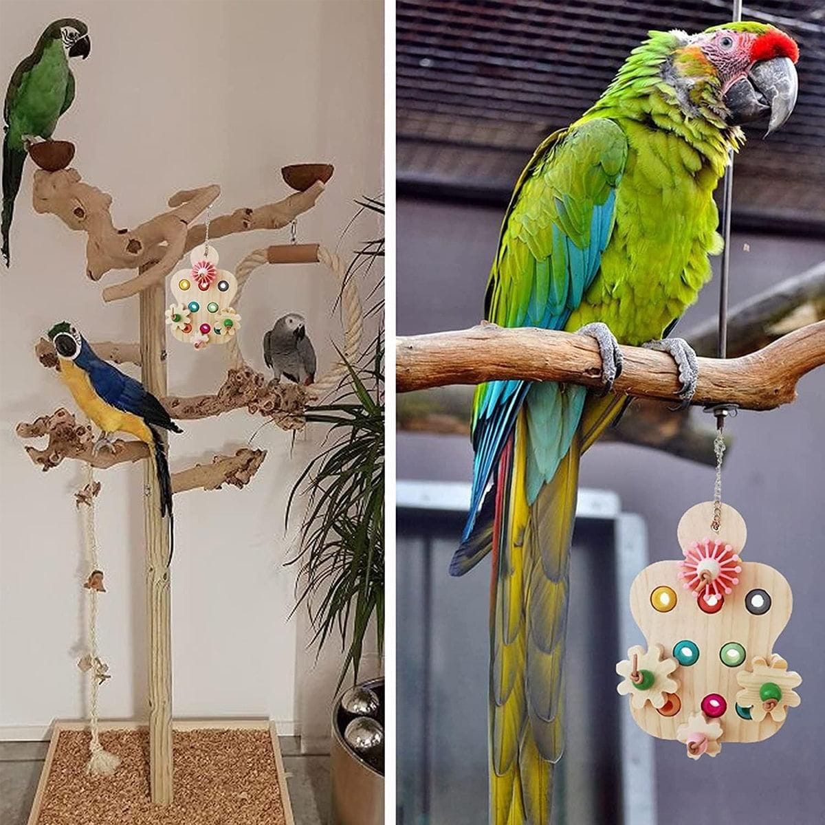 Spud Jax Petshop Wooden Parrot Toy Wooden Parrot Toy Pet Care > Bird > Bird Cage Accessories