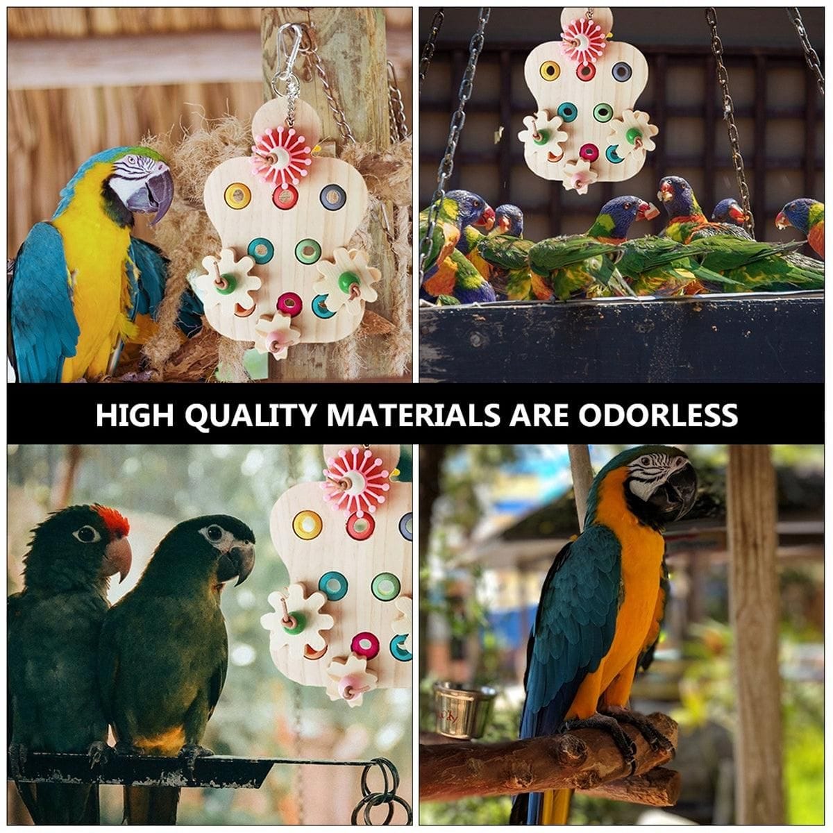 Spud Jax Petshop Wooden Parrot Toy Wooden Parrot Toy Pet Care > Bird > Bird Cage Accessories