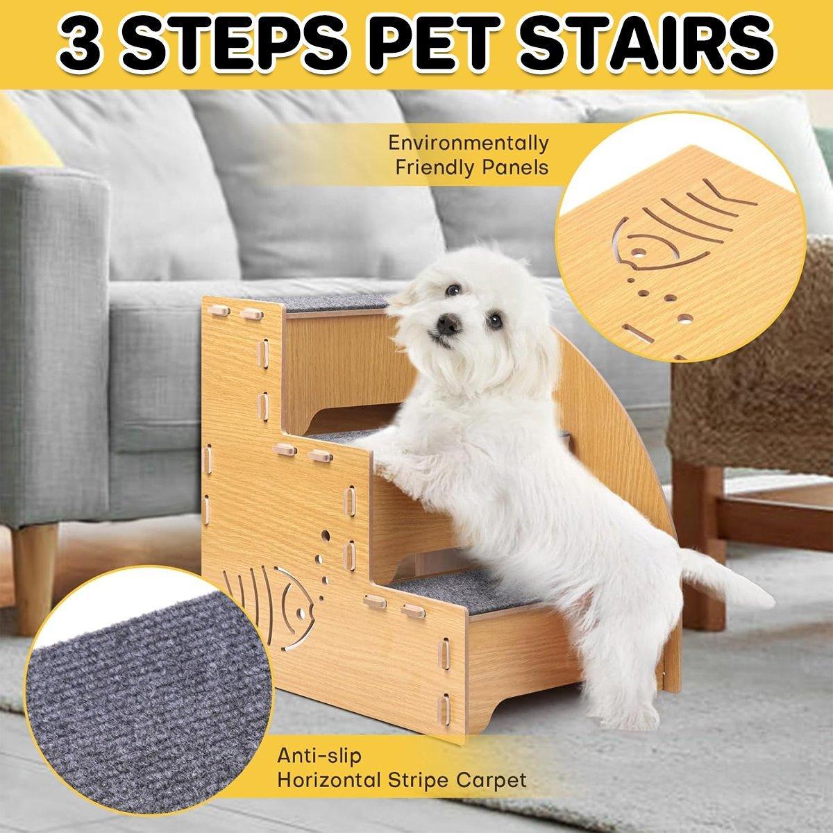 Spud Jax Petshop Wooden Pet Climbing Ladder Bed Step Frame Durable Climbing Frame for Small Pets Wooden Pet Climbing Ladder Bed Step Frame Durable Climbing Frame for Small Pets Pet Care > Cat Supplies > Cat Scratchers