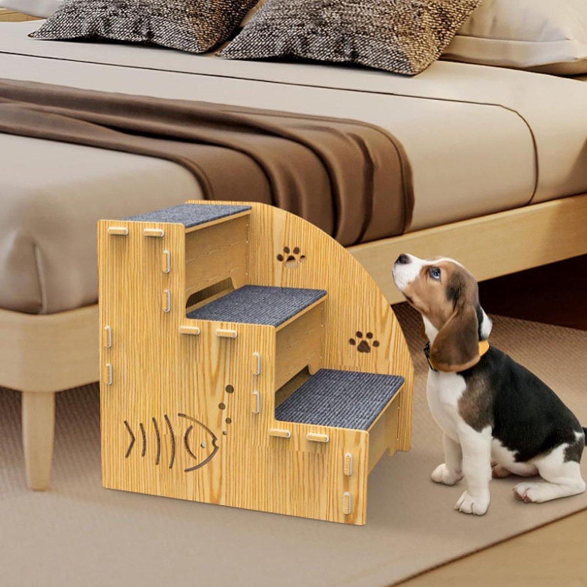 Spud Jax Petshop Wooden Pet Climbing Ladder Bed Step Frame Durable Climbing Frame for Small Pets Wooden Pet Climbing Ladder Bed Step Frame Durable Climbing Frame for Small Pets Pet Care > Cat Supplies > Cat Scratchers