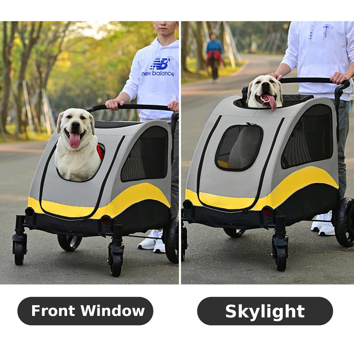 Spud Jax Petshop XL Dog Stroller Pet Pushchair Foldable Travel Cart XL Dog Stroller Pet Pushchair Foldable Travel Cart Pet Care > Cat Supplies > Cat Carriers & Crates