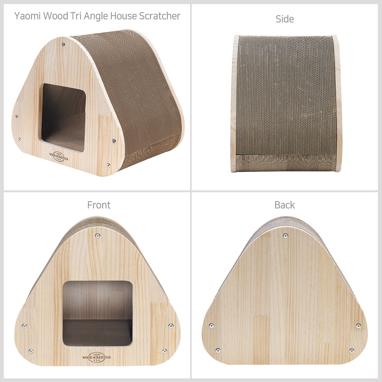 Spud Jax Petshop Yaomi Wood Triangle Cat Scratcher Sofa Pet Bed Pet Care > Cat Supplies > Cat Scratchers