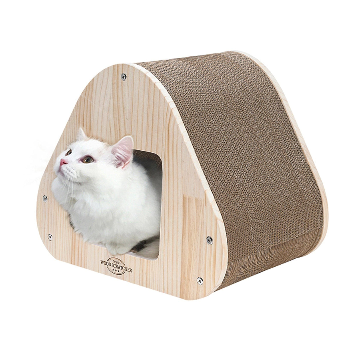 Spud Jax Petshop Yaomi Wood Triangle Cat Scratcher Sofa Pet Bed Pet Care > Cat Supplies > Cat Scratchers