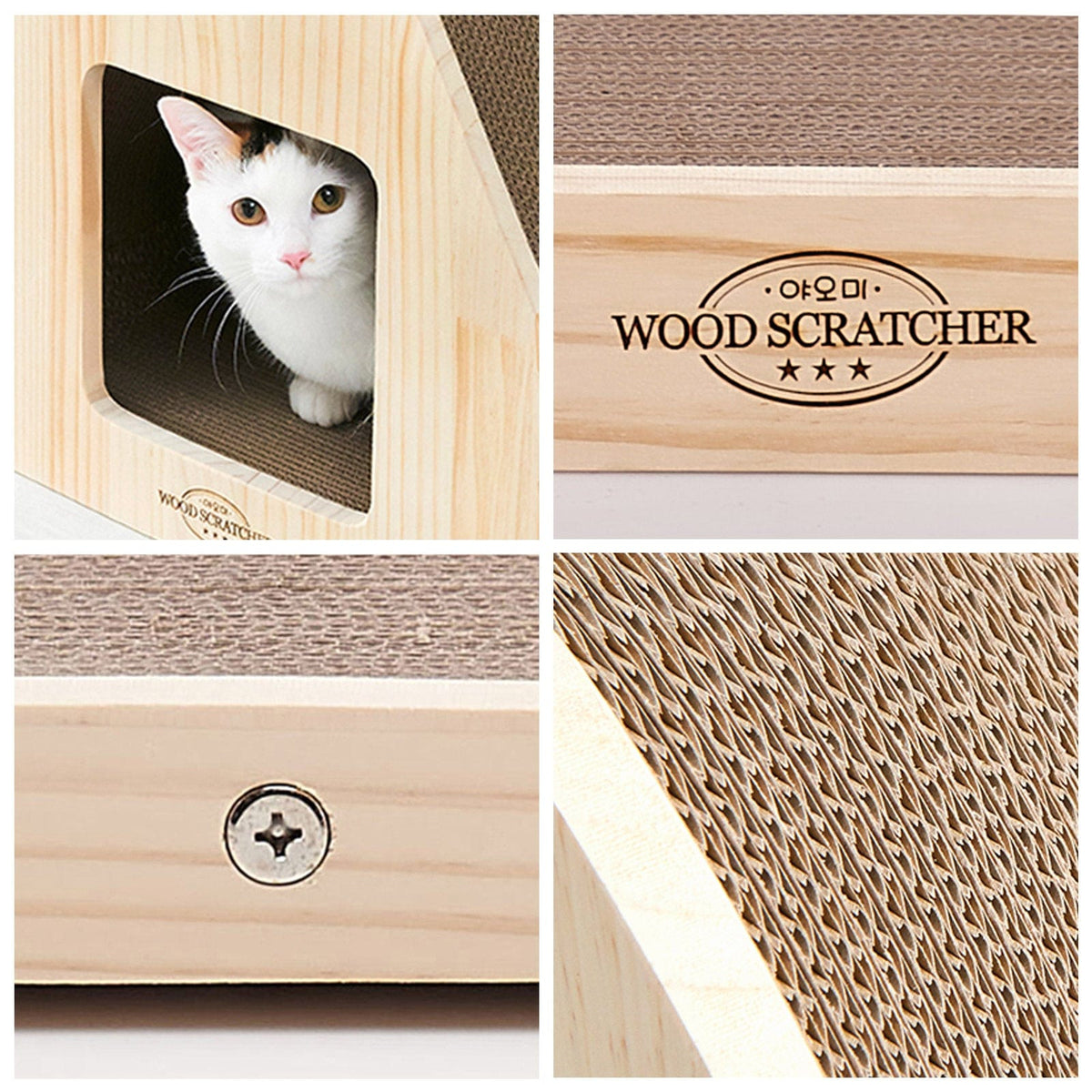 Spud Jax Petshop Yaomi Wood Triangle Cat Scratcher Sofa Pet Bed Pet Care > Cat Supplies > Cat Scratchers