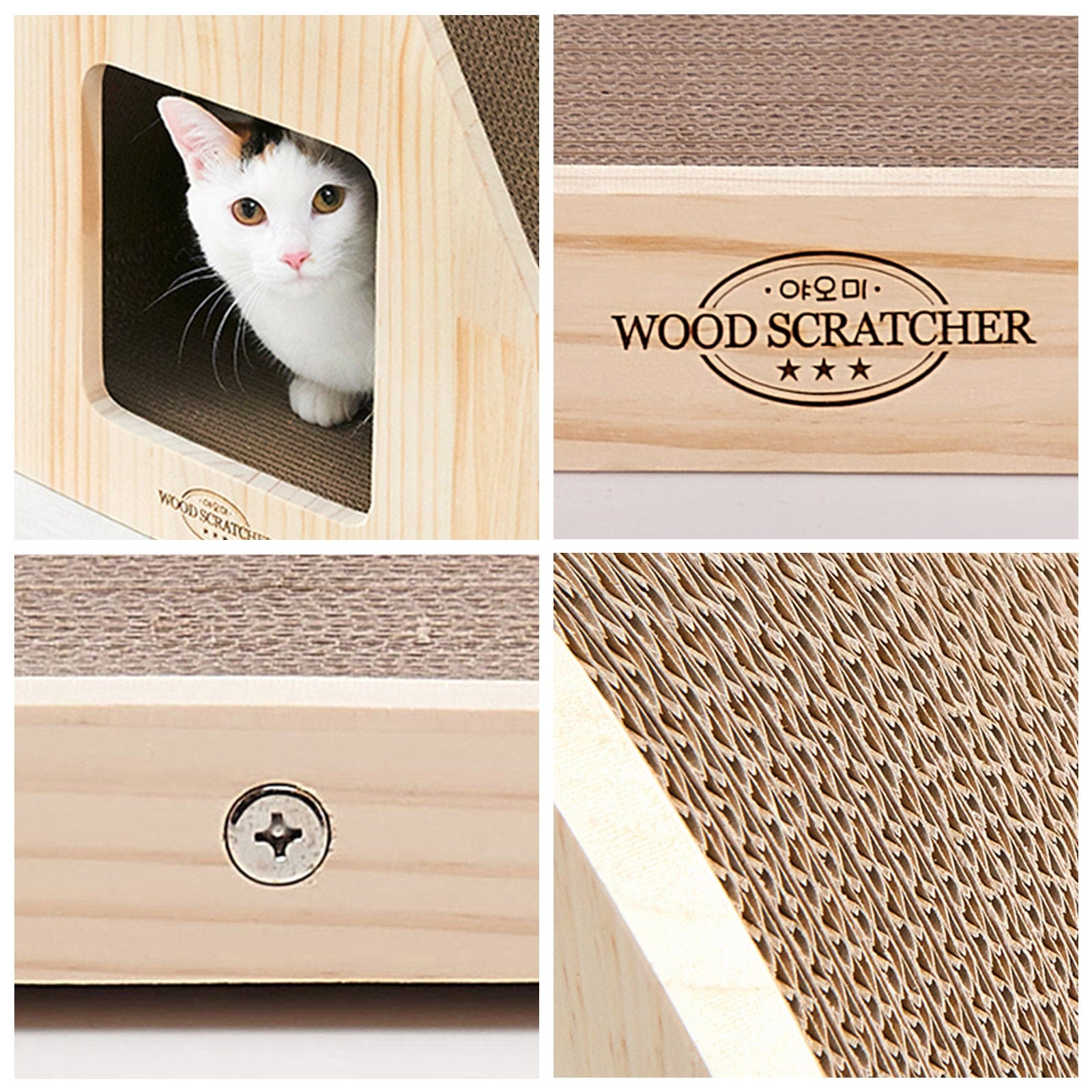 Spud Jax Petshop Yaomi Wood Triangle Cat Scratcher Sofa Pet Bed Pet Care > Cat Supplies > Cat Scratchers