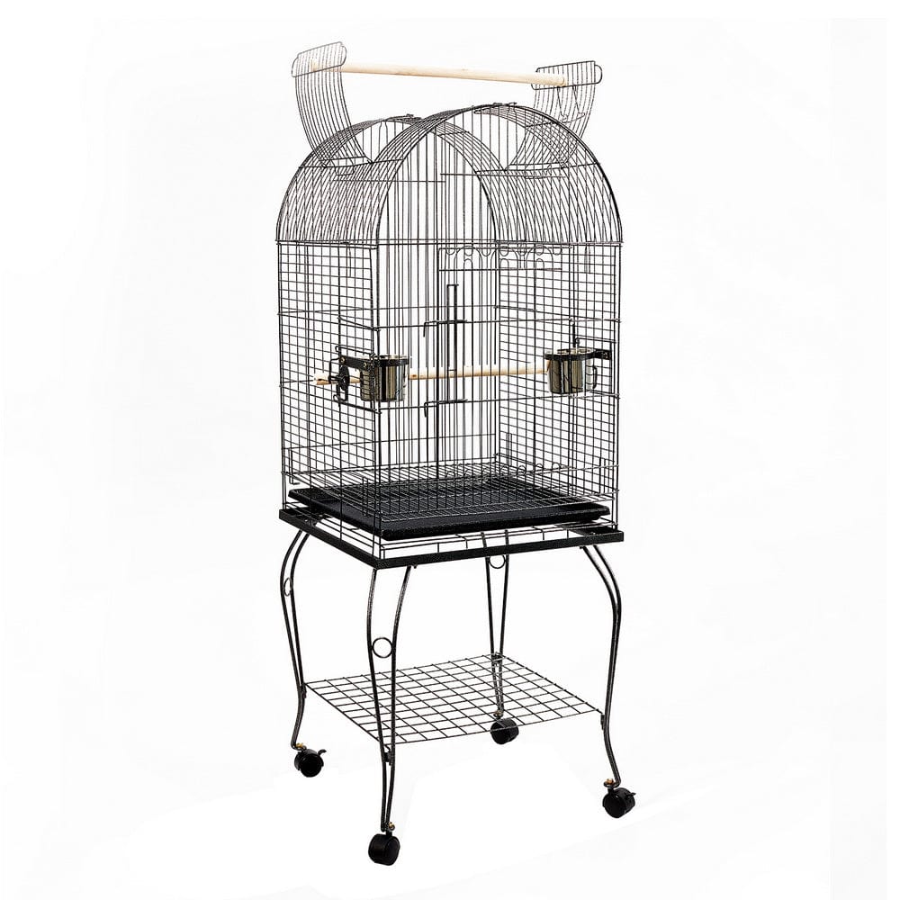 Spud Jax Petshop i.Pet Large Bird Cage with Perch - Black Pet Care