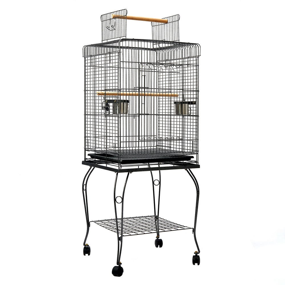 Spud Jax Petshop i.Pet Large Bird Cage with Perch - Black Pet Care