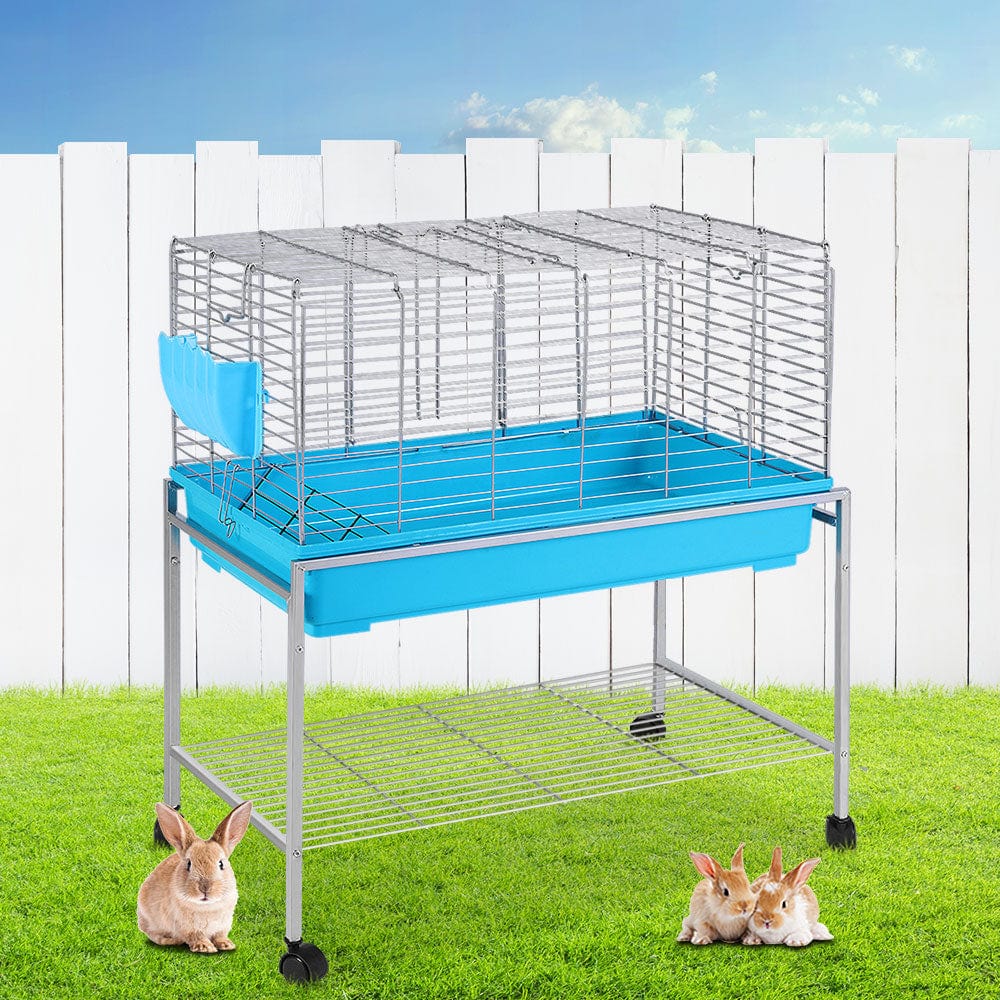 Spud Jax Petshop i.Pet Rabbit Cage Hutch Cages Indoor Hamster Enclosure Carrier Bunny Blue Pet Care