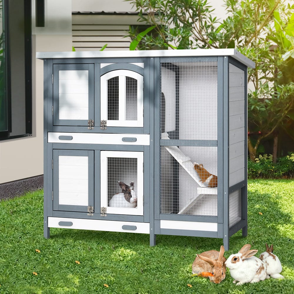 Spud Jax Petshop i.Pet Rabbit Hutch Large Chicken Coop Wooden House Run Cage Pet Bunny Guinea Pig Pet Care