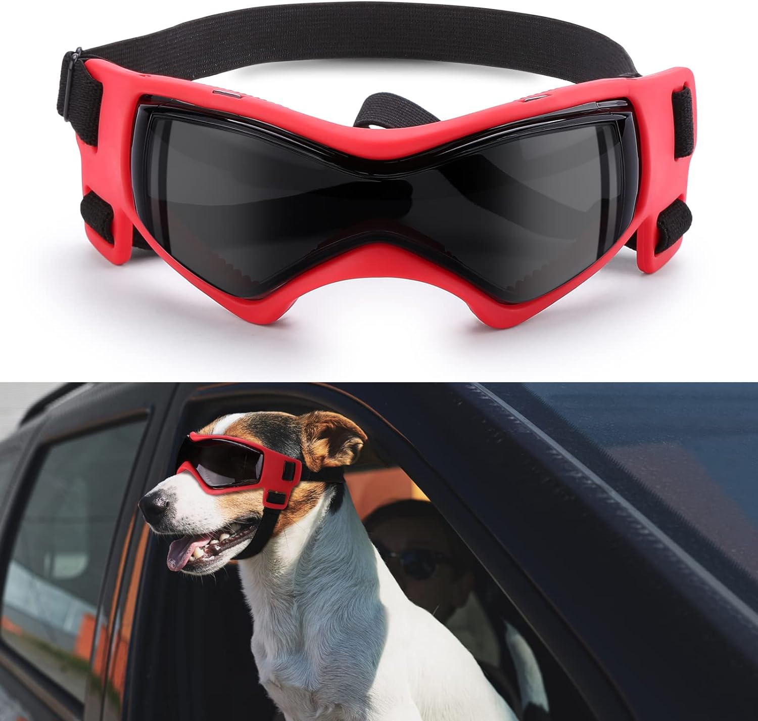 Spud Jax Petshop Dog Helmet Goggles, Small and Medium, Red Pet Care > Toys