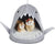 Spud Jax Petshop Shark Shape Pet Cave Bed for Cats andSmall Dogs 45 x 45 x 38 cm (Light Grey) Pet Care