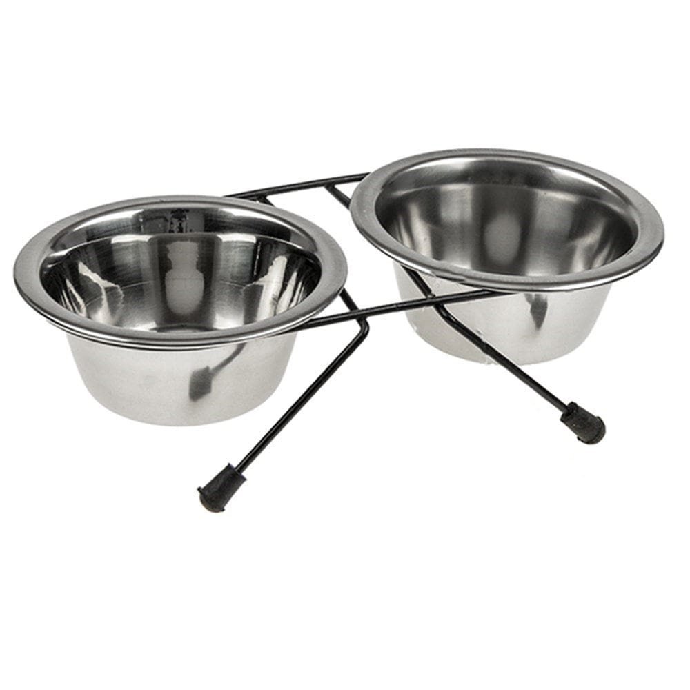 Spud Jax Petshop YES4PETS 2 x Sets Small Portable Dog Cat Steel Pet Bowl Water Bowls Feeder Pet Care &gt; Dog Supplies