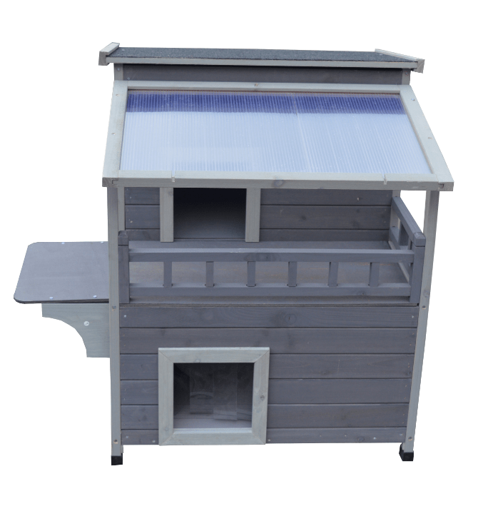 Spud Jax Petshop YES4PETS 2 Story Outdoor Cat Shelter Condo with Escape Door Rainproof Kitty House Pet Care