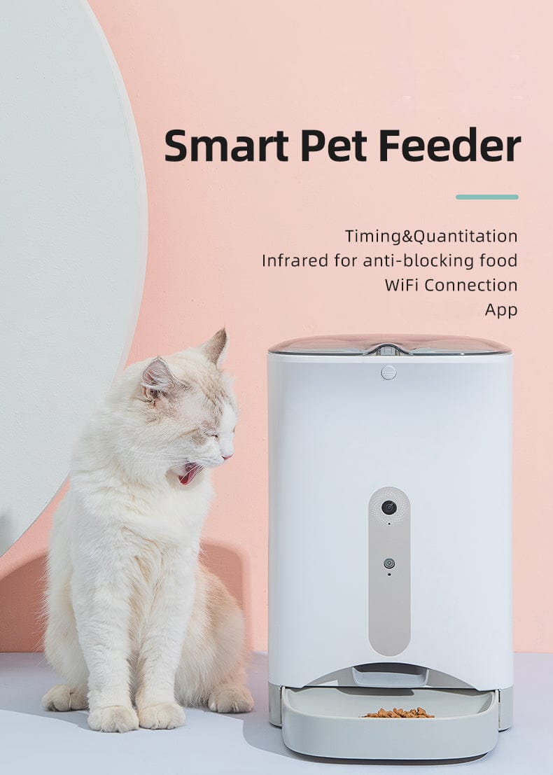 Spud Jax Petshop YES4PETS Smart Automatic Pet Dog Cat Rabbit Feeder Smartphone Camera APP for iPhone Android Pet Care