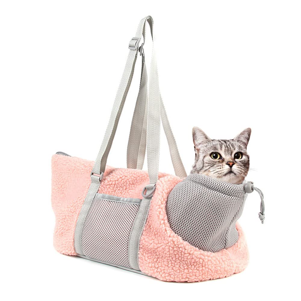 Spud Jax Petshop LIFEBEA Small Cat Carrier Pet bag: Comfy Shoulder Bag with Adjustable Strap for Small Dogs, Puppies, Kittens Up to 3kg /6.6 lbs - Pink Pet Care &gt; Dog Supplies