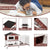 Spud Jax Petshop Double Storey Large Rabbit Hutch Guinea Pig Cage , Ferret Cage With Pull Out Tray On Wheels Pet Care