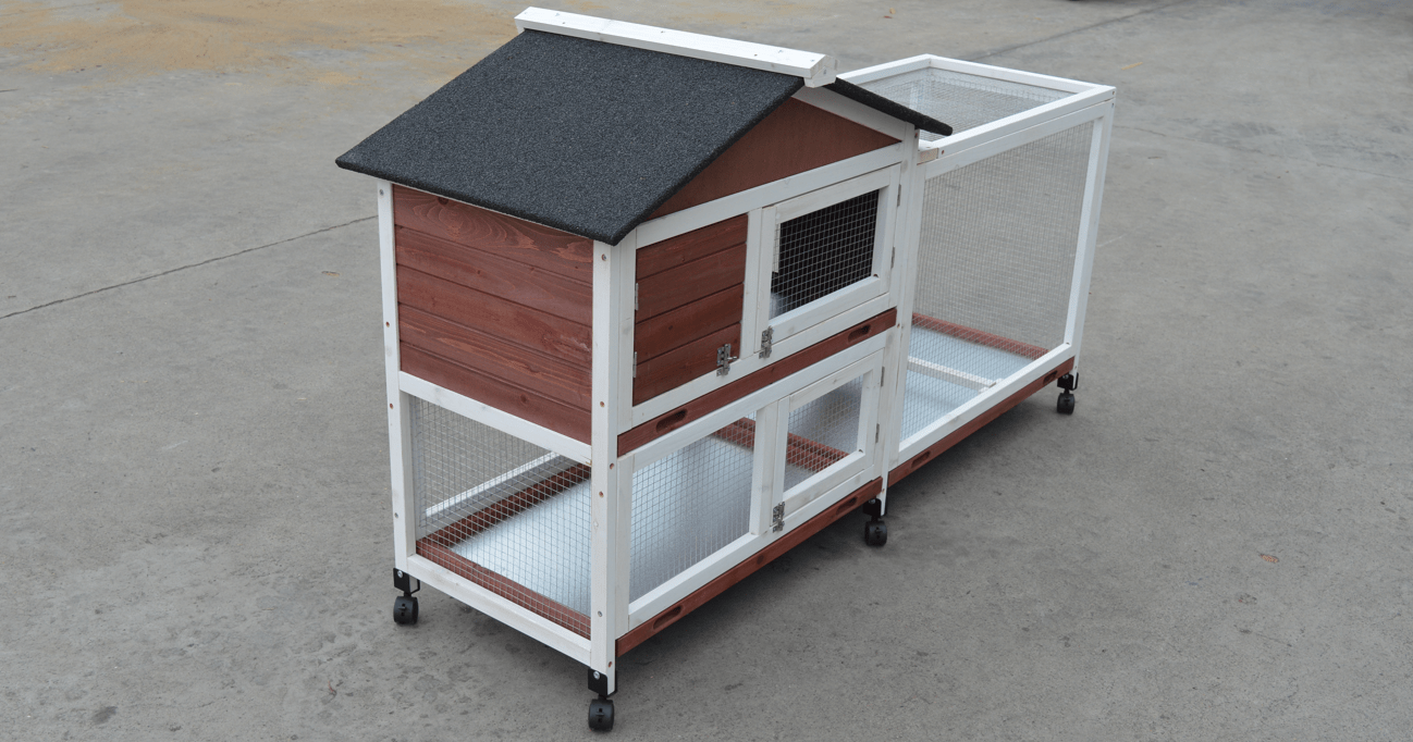 Spud Jax Petshop Double Storey Large Rabbit Hutch Guinea Pig Cage , Ferret Cage With Pull Out Tray On Wheels Pet Care
