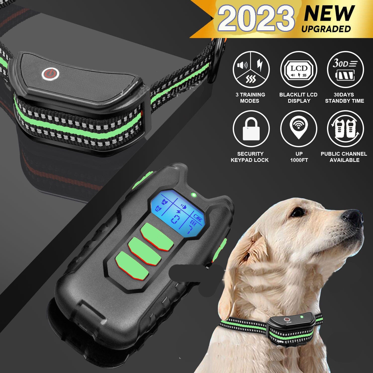 Spud Jax Petshop Electric Pet Dog Training Anti Bark Collar Sound Vibrate Auto  Rechargeable NEW Pet Care > Dog Supplies