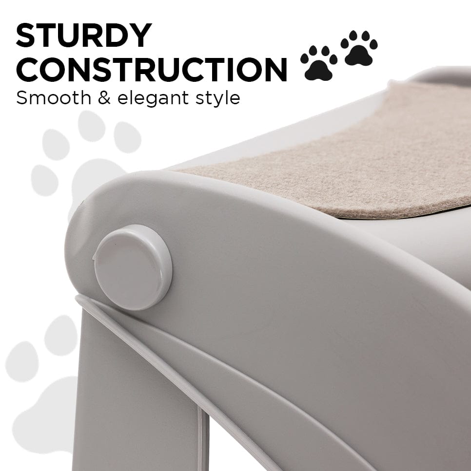 Spud Jax Petshop Furtastic 38cm Foldable Pet Stairs Ramp - Grey Pet Care