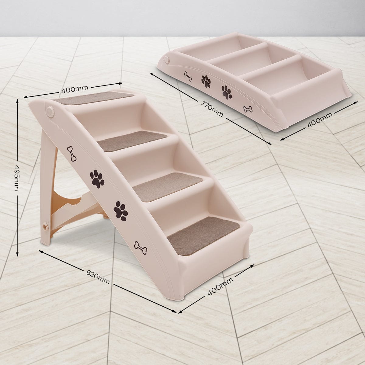 Spud Jax Petshop Furtastic 50cm Foldable Step Ladder Stairs Pet Care