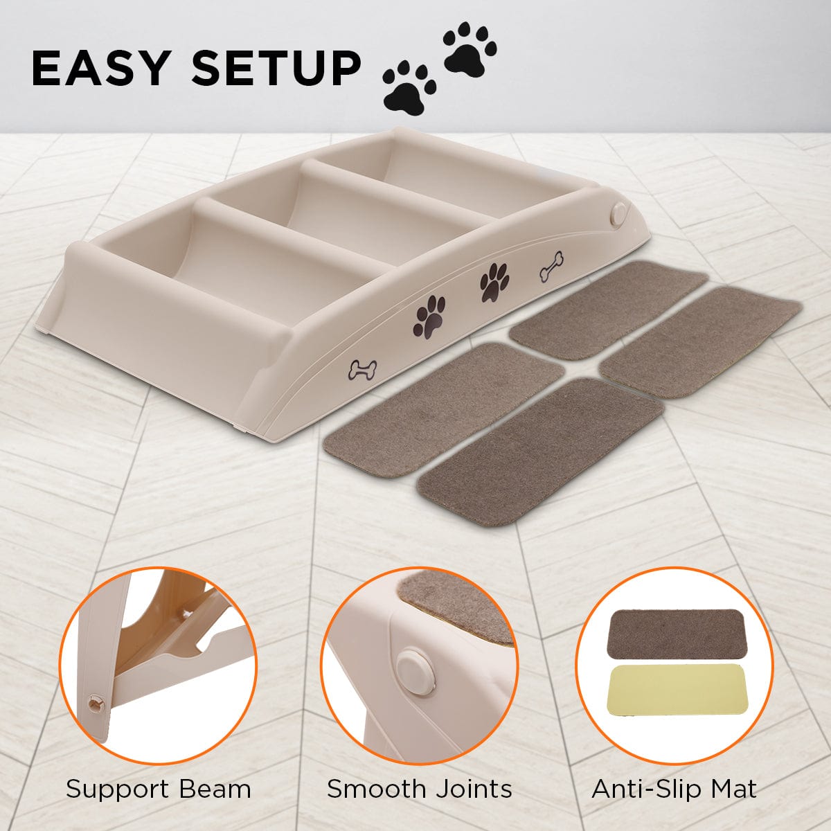 Spud Jax Petshop Furtastic 50cm Foldable Step Ladder Stairs Pet Care