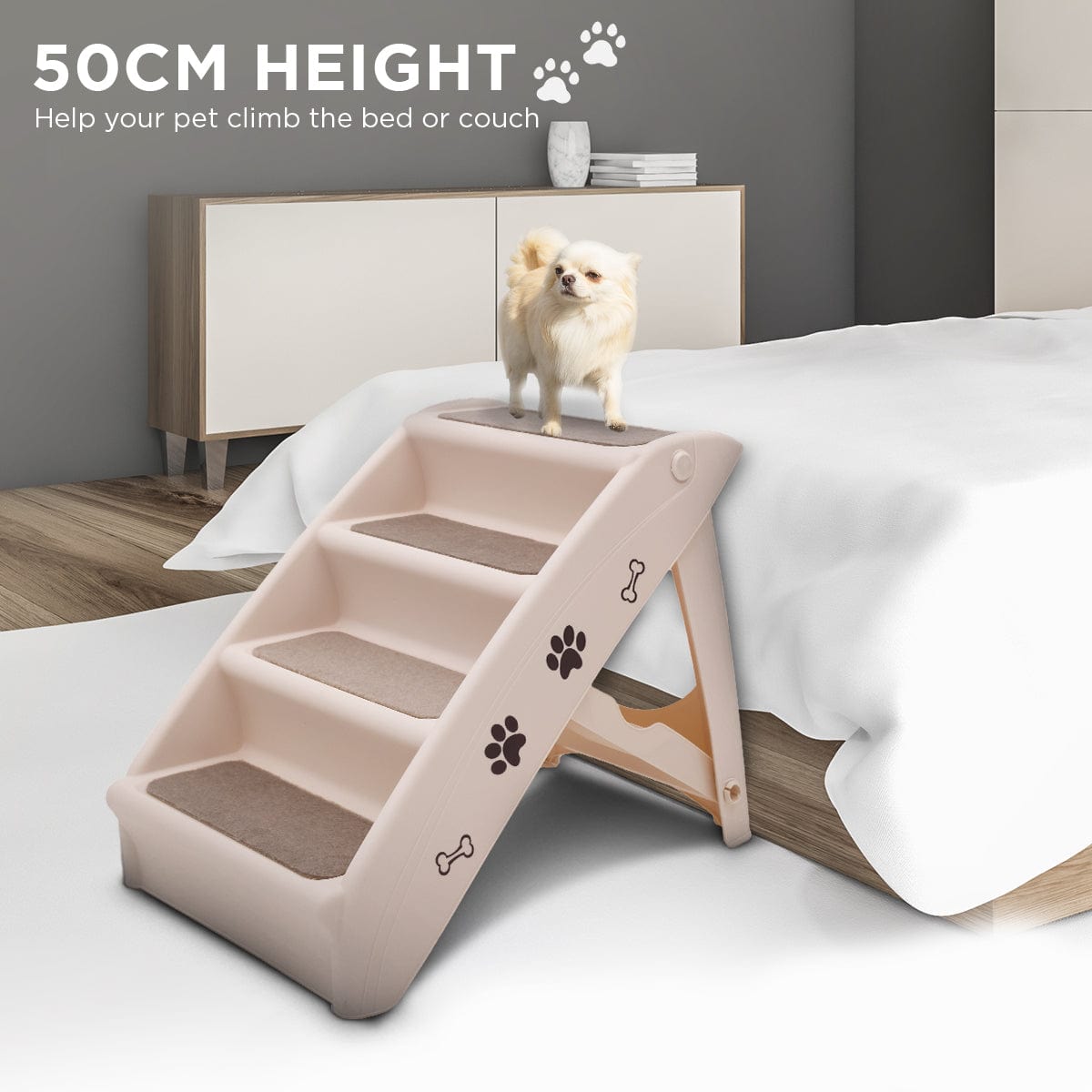 Spud Jax Petshop Furtastic 50cm Foldable Step Ladder Stairs Pet Care
