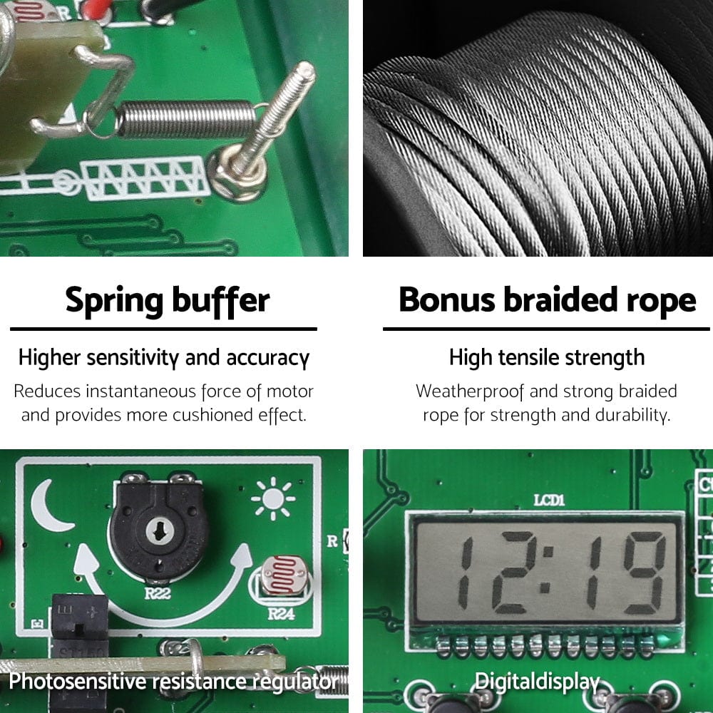 Spud Jax Petshop Giantz Automatic Chicken Coop Door Opener Cage Closer Pet Care