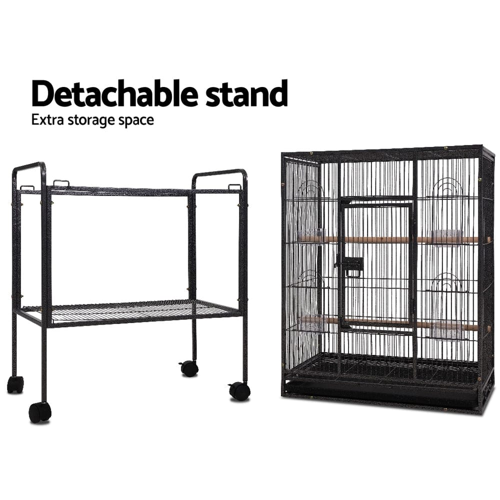 Spud Jax Petshop i.Pet Bird Cage Pet Cages Aviary 144CM Large Travel Stand Budgie Parrot Toys Pet Care