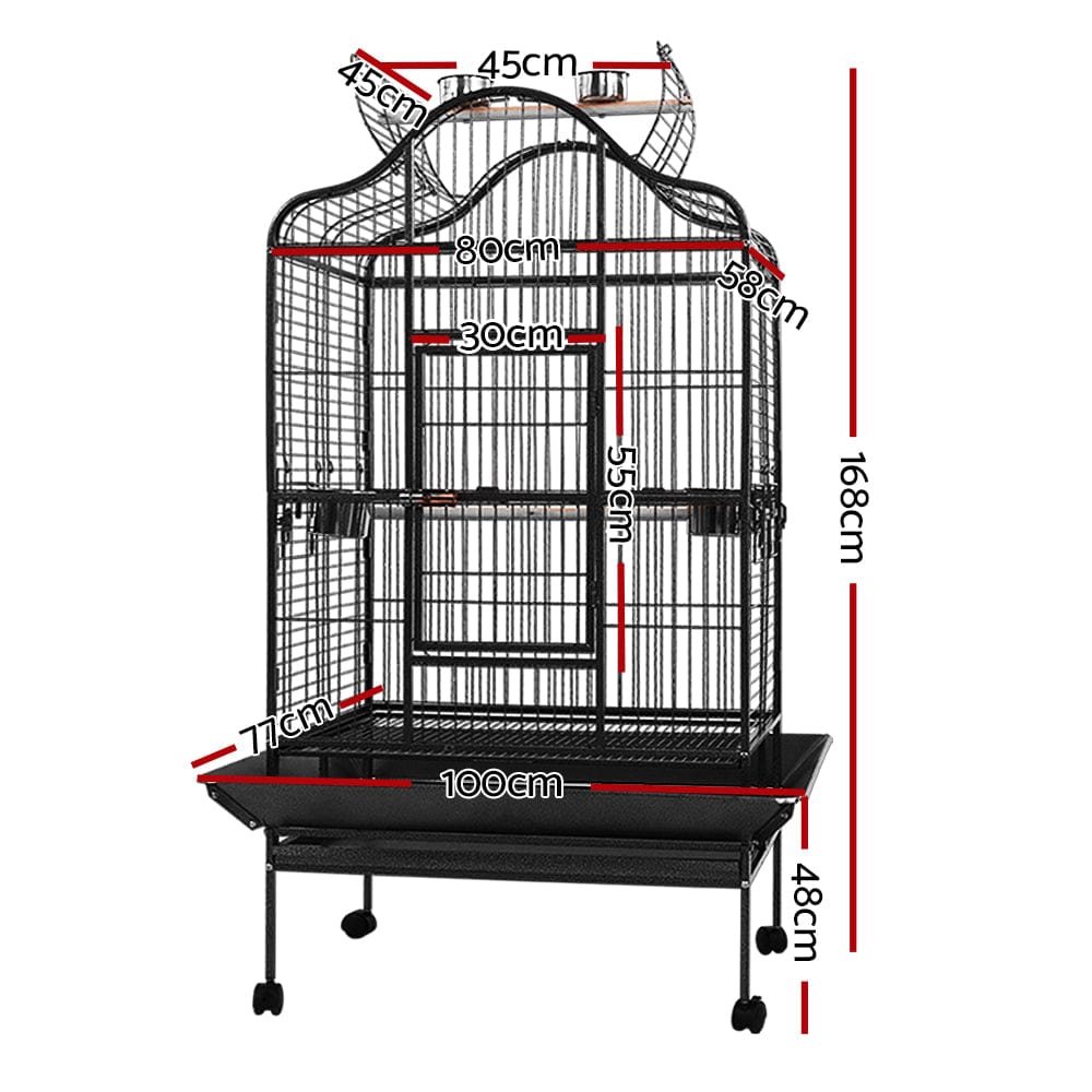 Spud Jax Petshop i.Pet Bird Cage Pet Cages Aviary 168CM Large Travel Stand Budgie Parrot Toys Pet Care
