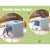Spud Jax Petshop i.Pet Cat Litter Box Large Tray Kitty Toilet Enclosed Hooded Foldable Scoop Blue Pet Care > Cat Supplies