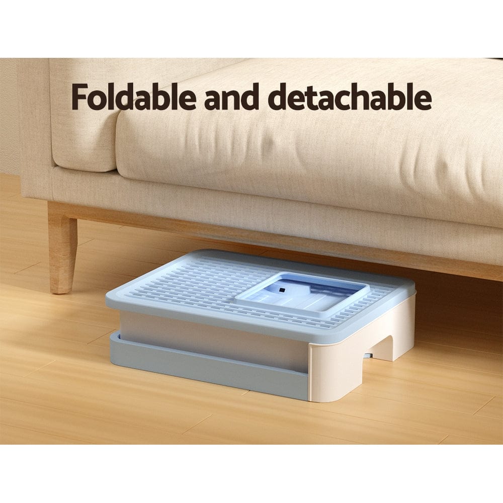 Spud Jax Petshop i.Pet Cat Litter Box Large Tray Kitty Toilet Enclosed Hooded Foldable Scoop Blue Pet Care > Cat Supplies