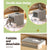 Spud Jax Petshop i.Pet Cat Litter Box Large Tray Kitty Toilet Enclosed Hooded Foldable Scoop Grey Pet Care > Cat Supplies
