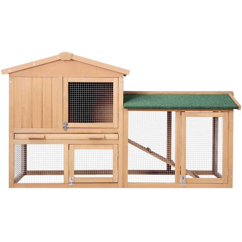 Spud Jax Petshop i.Pet Chicken Coop Rabbit Hutch 138cm Wide Wooden Pet Hutch Pet Care