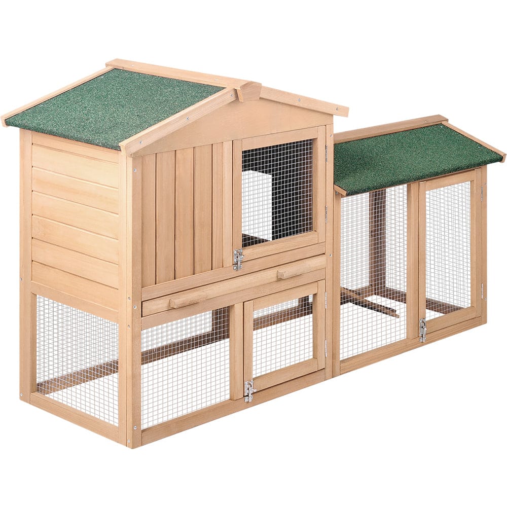 Spud Jax Petshop i.Pet Chicken Coop Rabbit Hutch 138cm Wide Wooden Pet Hutch Pet Care