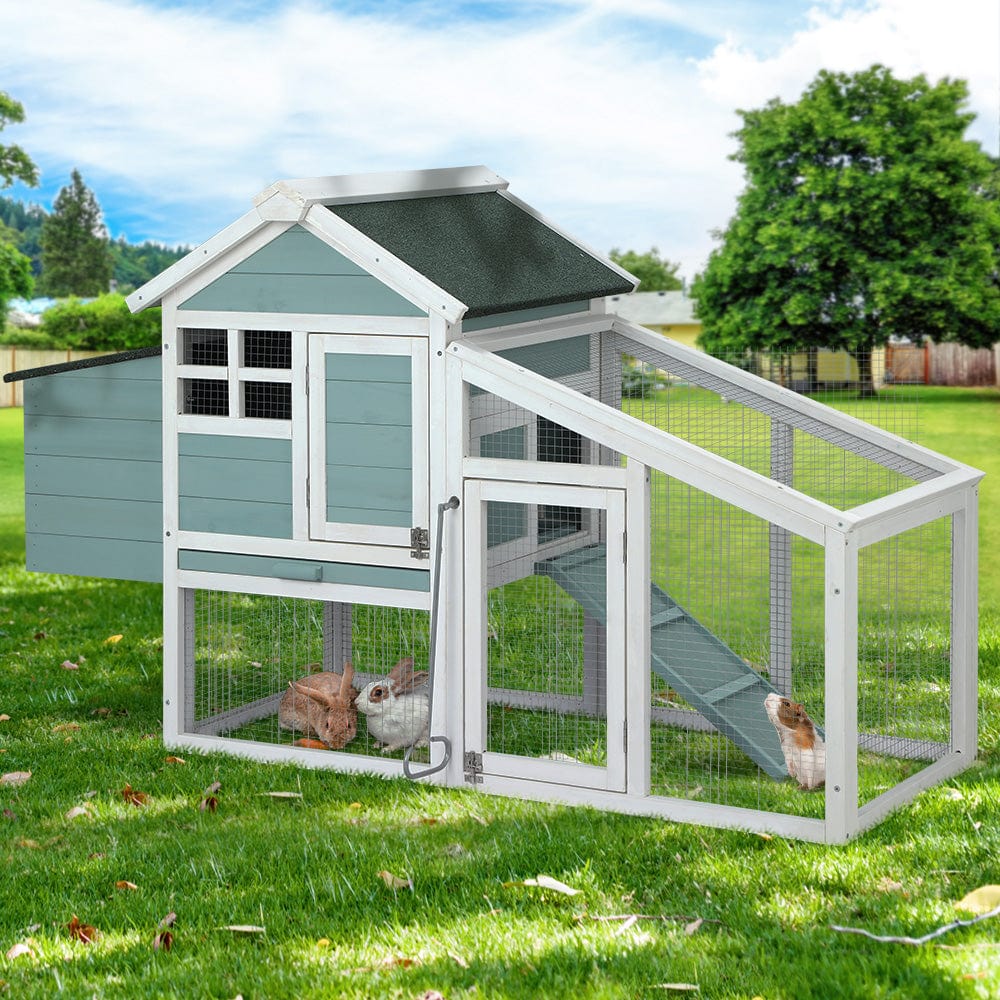 Spud Jax Petshop i.Pet Chicken Coop Rabbit Hutch Large House Run Cage Wooden Outdoor Pet Hutch Pet Care